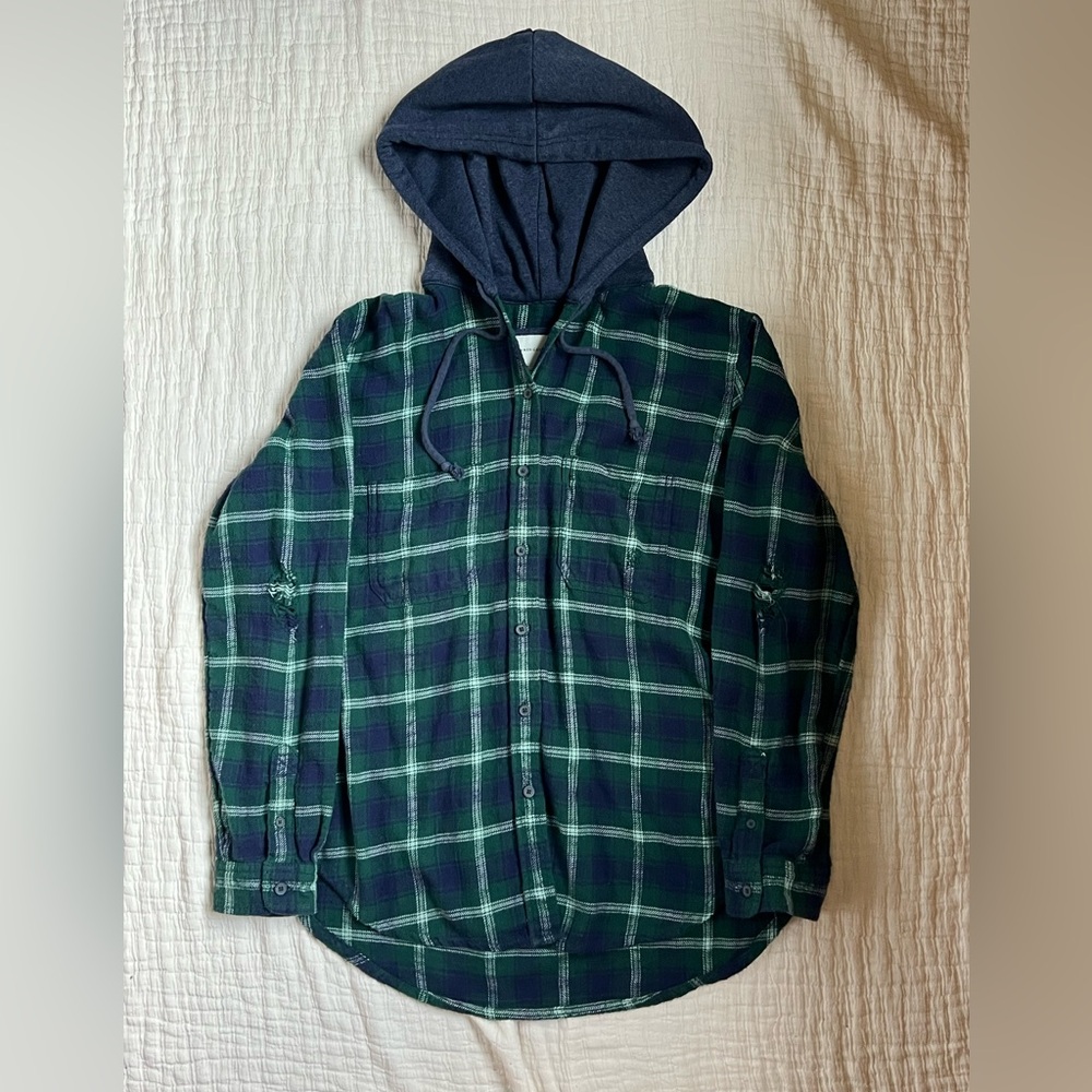 American Eagle Flannel Hoodie